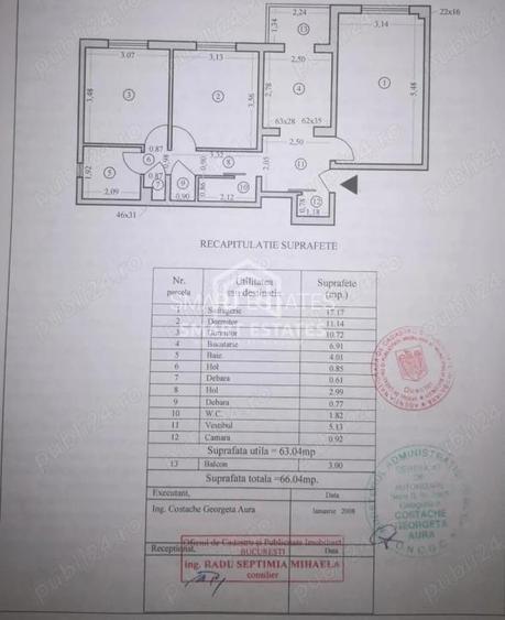 3 camere zona Dristor- Fizicienilor- bloc 1984-etaj 5 - 8
