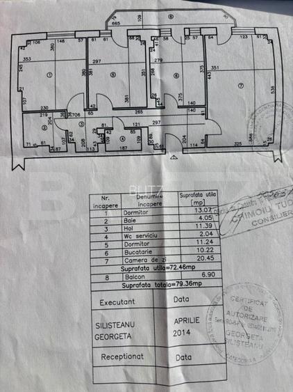 Apartament decomandat, 3 camere, 79mp, zona Piata Mare - 11