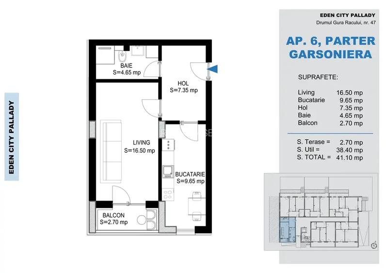 Garsoniera decomandata bloc nou zona  Theodor Pallady Nicolae Teclu - 2