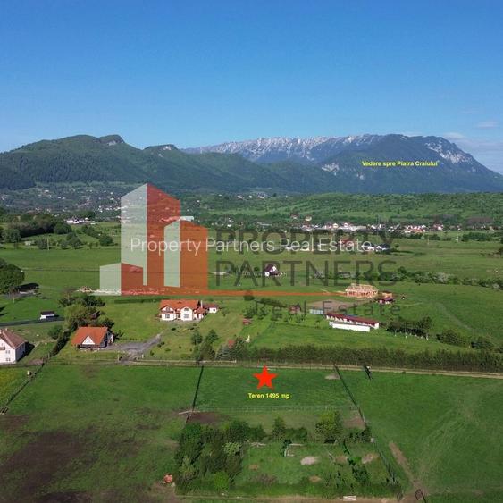 Teren intravilan 1.495 mp | Bran- Tohanu Nou | Vedere Bucegi | Deschidere 45 m - 2