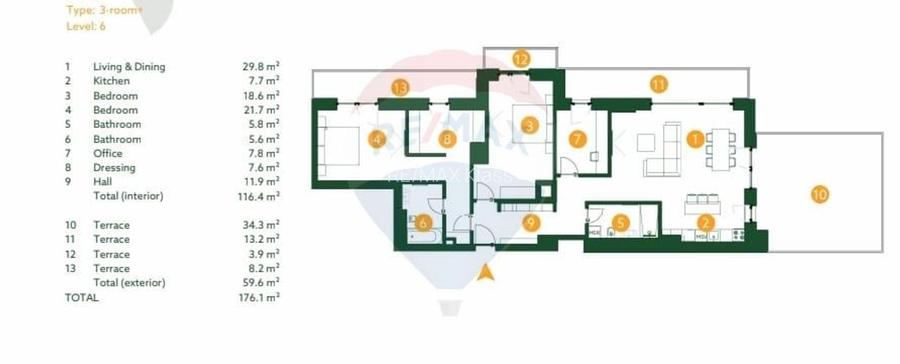 Penthouse Premium 4 camere in The Ivy Baneasa - 7