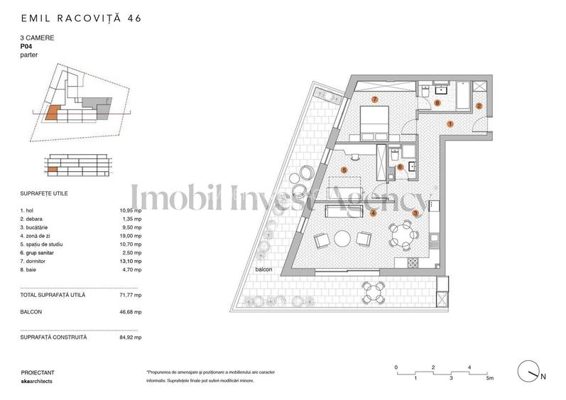 Apartament 3 camere de vanzare in bloc cu vedere la lac/dezvoltator. - 1
