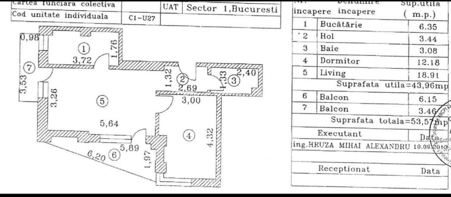 Inchiriere ap 2 camere Herastrau-Nordului-Greek School, et 1/6, bl 2012, 54mp - 24