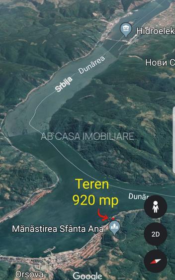 Teren intravilan, 920 mp, fs 26 m, în Orșova, pe malul Dunării, comision 0% - 4