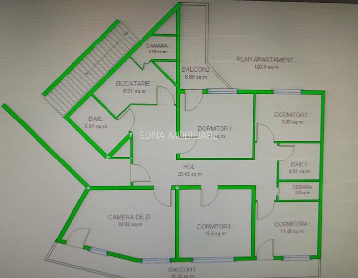 Universitate bloc nou 5 camere cu vedere superba - 1