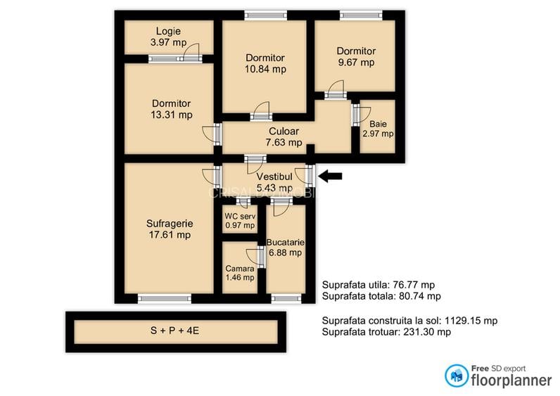 Apartament decomandat Liceul Eugen Lovinescu - Aleea Valea lui Mihai - 2