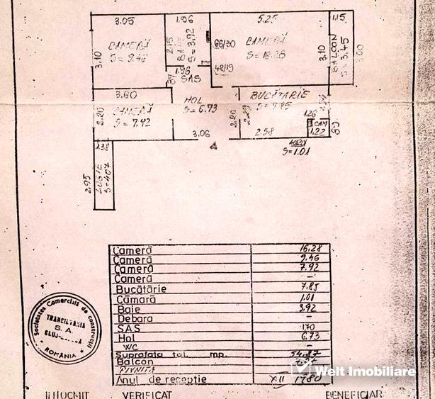 Apartament de 3 camere, 2 balcoane, Manastur, zona strazii Brates - 8