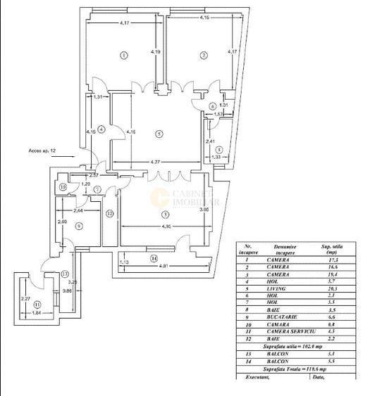4 camere I Parc Cismigiu I Etaj 1 I 111 mp - 15
