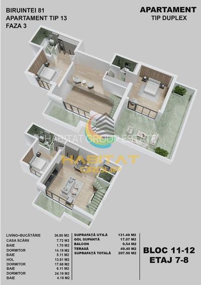 Penthouse, 4 camere, finalizat, 5 minute metrou Berceni - 2