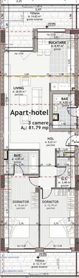 Apartament 3 camere ,82 mp utili + 25 mp terase, situat in Grand Park! - 15