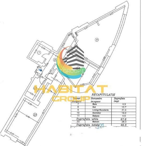 Apartament 2 camere spatios cu terasa 27 mp, la 10 min metrou Timpuri Noi - 9