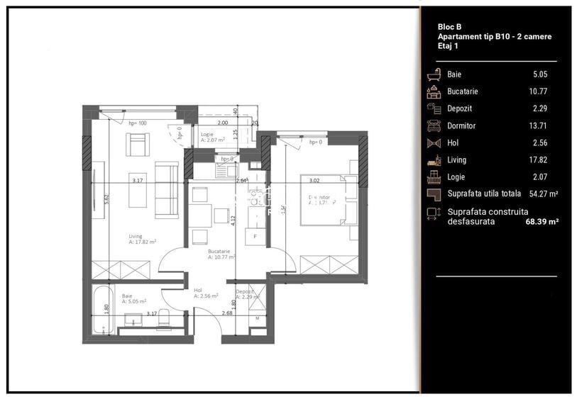 Apartment Premium | Zona Răcădău | 66 MP