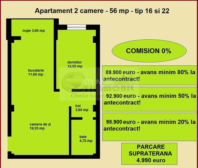 Apartament 2 camere nou de vanzare in Iasi Valea Lupului, bloc 2025 - 2