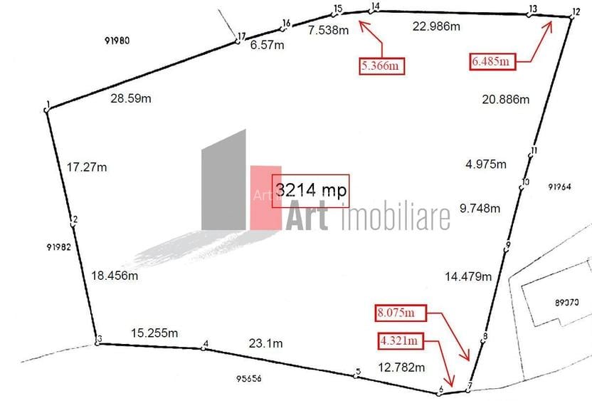 Teren intravilan 3214 mp  în Rucăr cu deschidere 56 m în DN73 - 12