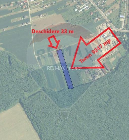 Teren 9200 mp intravilan 33m deschidere Ghermanesti padure - 2
