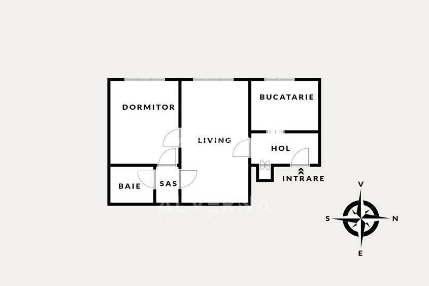 Apartament 2 camere pe str. Horea | 45mp | parcare* - 1