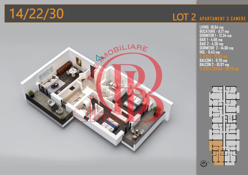 Apartament 3 camere Titan Th. Pallady-Sector 3-Metrou Teclu - 1