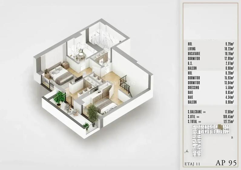 Izolatie Fonica Penthouse 4 Camere Upper Premium Th. Pallady Nicolae Teclu - 6
