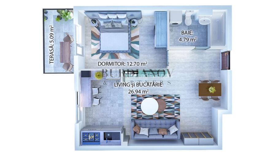 Apartament cu 2 camere  - Palladium Residence 1 - Metrou Nicolae Teclu - 3