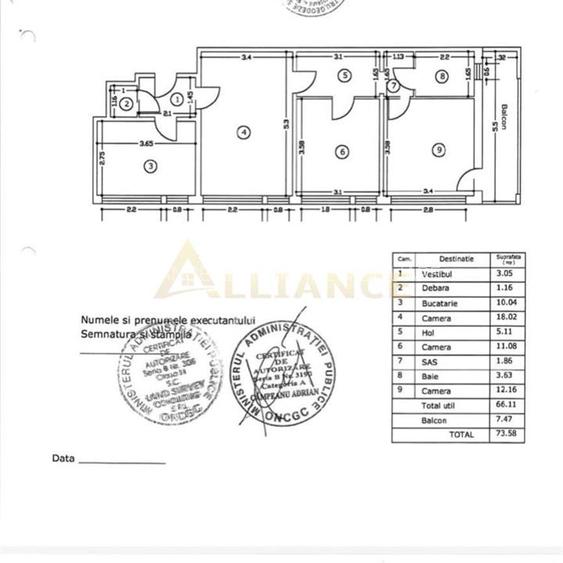 3 camere Titan | 73 mp | Etaj 10 cu etaj tehnic | Mobilat | 15 min Metrou - 15