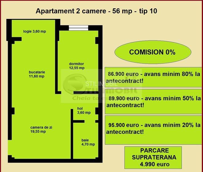 Apartament 2 camere nou de vanzare in Iasi Valea Lupului, bloc 2025 - 2
