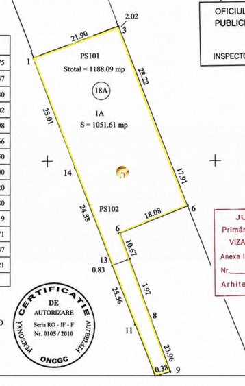Teren Intravilan 1.188 mp total - Parcelabil - Otopeni Odaile | Str. VERONICA - 2