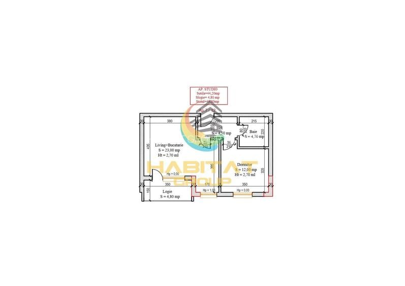 Pallady 2 camere semidecomandat 49 mp in bloc tip Boutique - 2