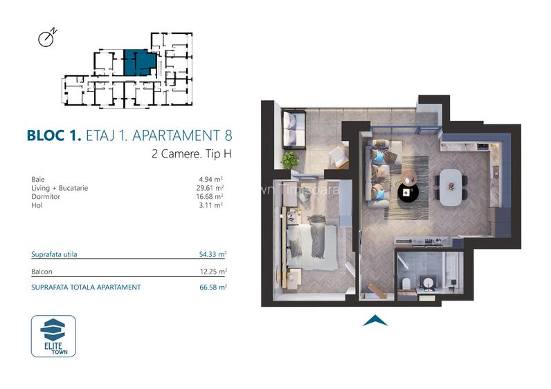 Apartament 2 camere | TORONTALULUI - METRO 2 - 2