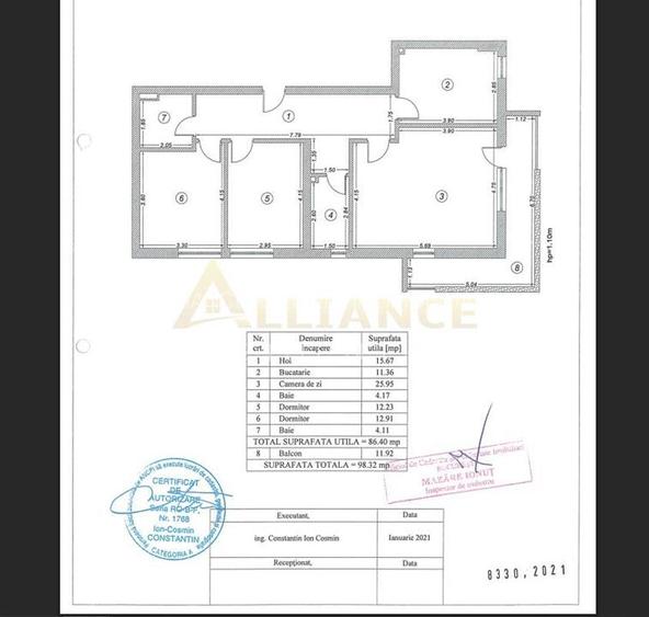 Grand Kristal Ap 3 Cam 98 mp Mobilat+Parcare - 20
