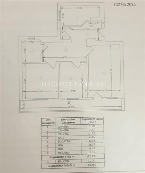 3 CAMERE RENOVAT COMPLET – BLOC ALMO OBOR – 73 MP TOTAL - 1