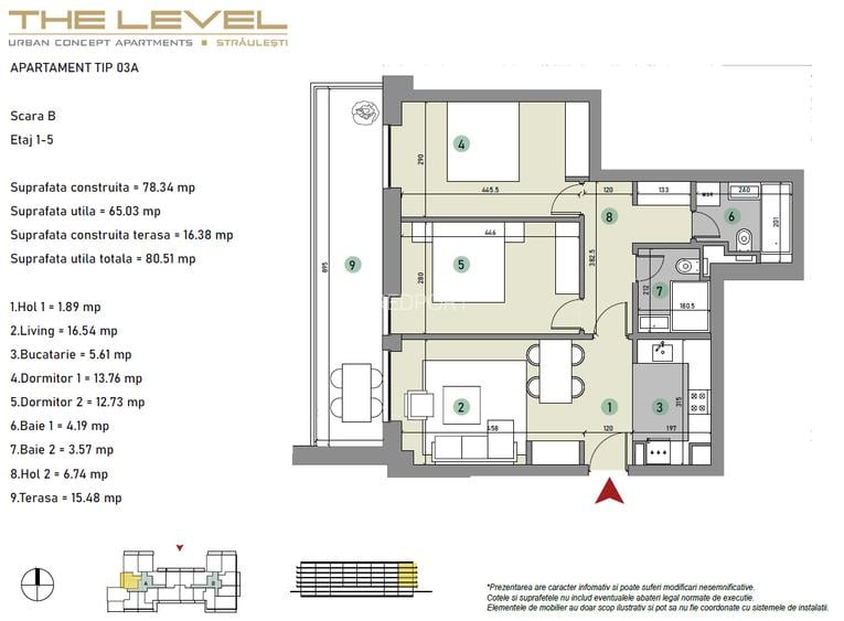 Direct Dezvoltator - "The Level Apartments 3" - Baneasa - 3 Camere - 6