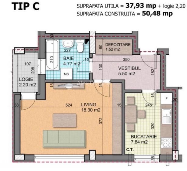 Vând apartament 1 cameră   - 13