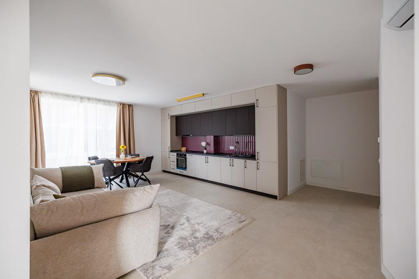 Apartament 2 camere, mobilat si utilat, terasa 12,8 mp | Comision 0