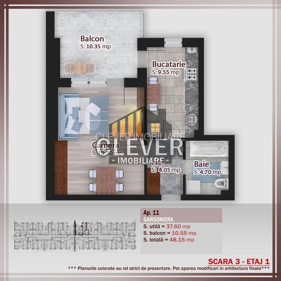 Garsoniera Decomandata, Terasa 10 mp - Pallady - Comision 0% - 1