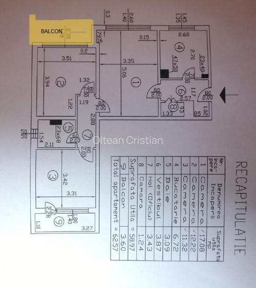 3 camere- semidecomandat, Str Ioan Berindei nr.3, Teiul Doamnei Sector 2 - 2