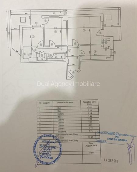 Centru Civic - Judecătorie , apartament 3 camere , 95 mp, etaj 1 - 2