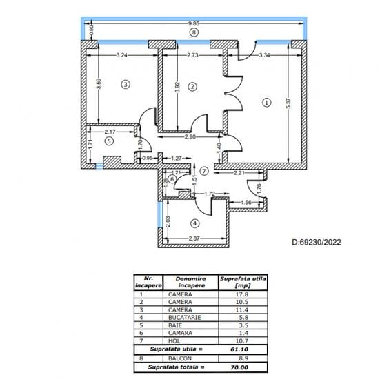 3 camere | decomandat | Drumul Taberei | 550 m Metrou Raul Doamnei - 13