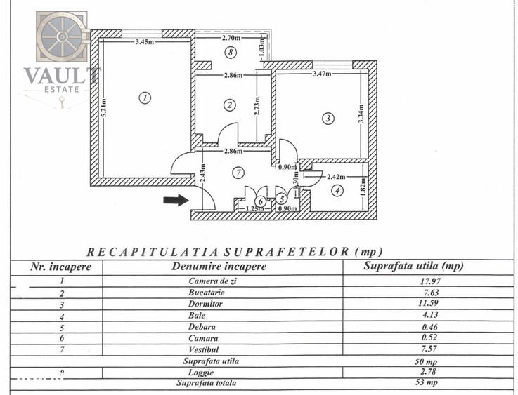 Apartament 2 camere -53mp-Aurel Vlaicu  - 17