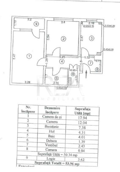 2 camere Pantelimon decomandat, an 1980, 54 mp - 8