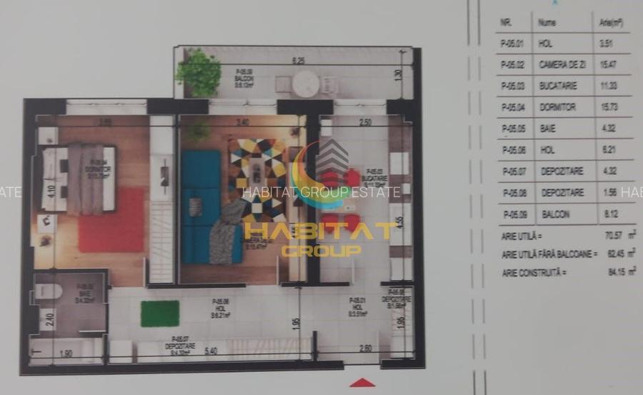 Pallady 2 camere decomandat 71 mp + LOC PARCARE GRATUIT - 2