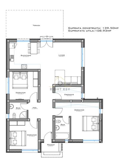 Casa la Rosu Domnesti, 4 Cam, Teren 500mp, Comision 0% - 8