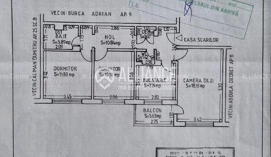 Apartament 3 camere de vanzare (COD10) - POARTA 6 - 7