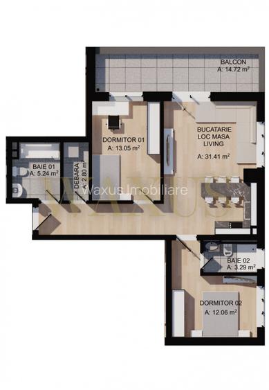 Apartamente de 3 camere, bloc nou cu lift, parcare, zona Eroilor - 2