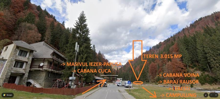 Teren 3.015 mp vis-a-vis CABANA VOINA - LERESTI - CAMPULUNG - ARGES - 5
