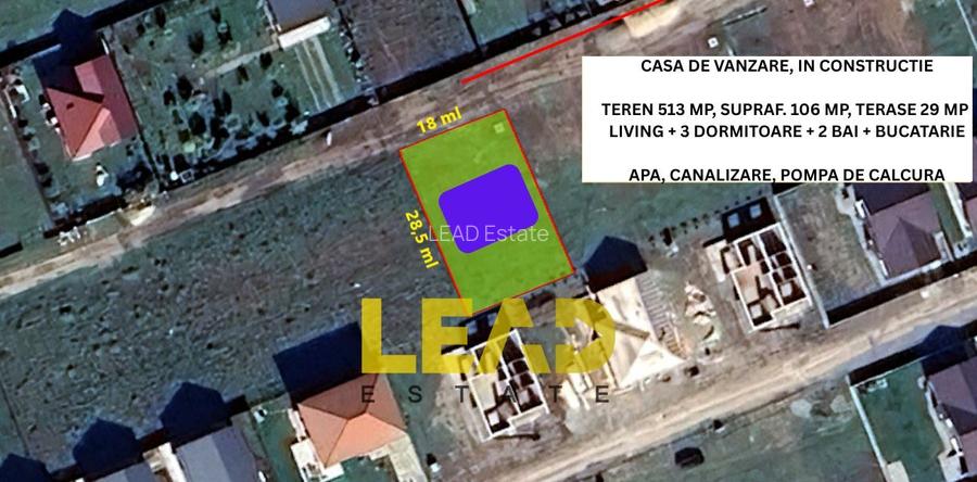CASA PE PARTER, 105 mp utili, 513 mp teren, Sanpetru - 2