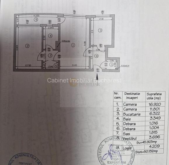 2 Camere - 50MP | Etaj Intermediar | M Romancierilor la 5 minute - 1