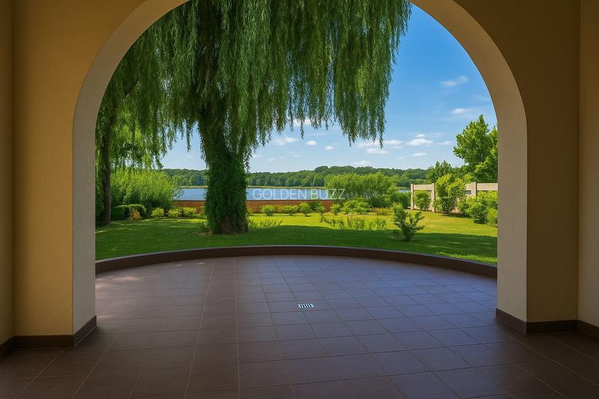 Vilă superbă pe malul lacului Snagov - 28 m deschidere la lac - 2