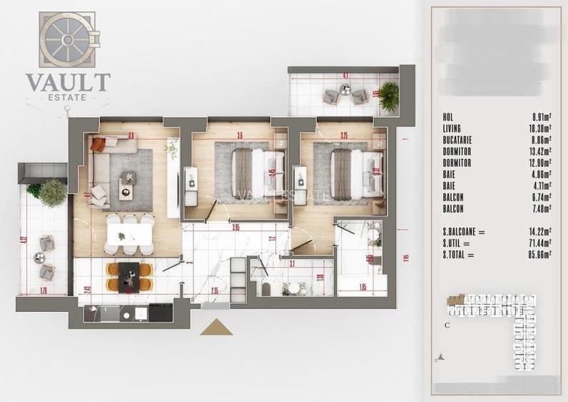 3 CAMERE-COMPLEX REZIDENTIAL PREMIUM-COMISION 0%-THEODOR PALLADY - 8