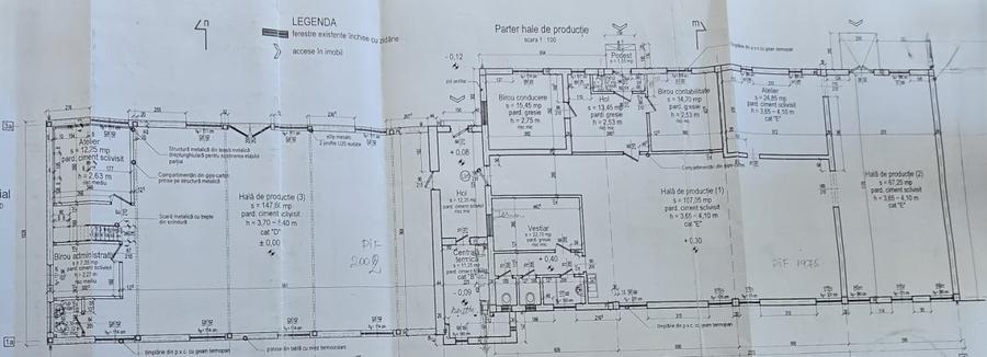 Hale industriale 561 mp, teren 2.827 mp – posibilă achiziție cu firmă