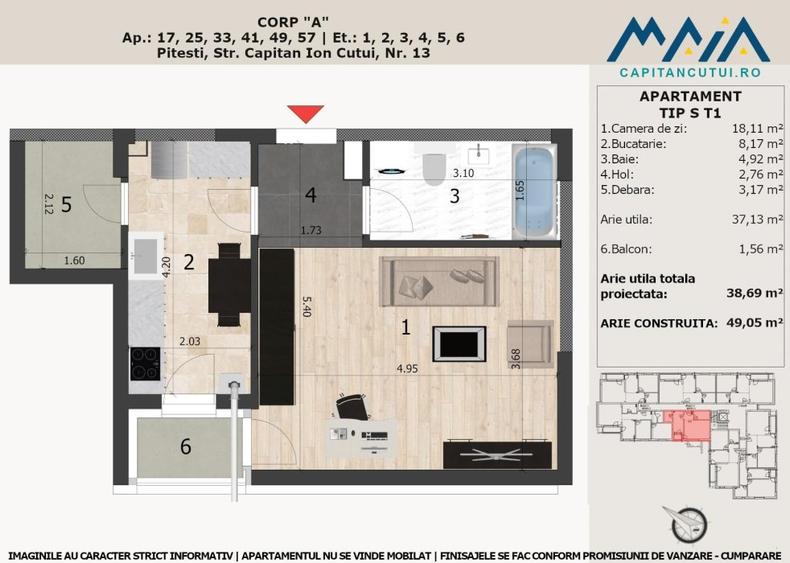 Studio | Negru Voda | Central | Finisaje premium | Langa Padure